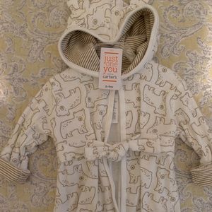 Carters bear towel robe (0-9months)